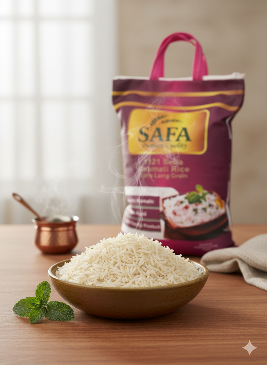 Safa Premium Quality 1121 Sella Basmati Rice – Extra Long-Grain Perfection