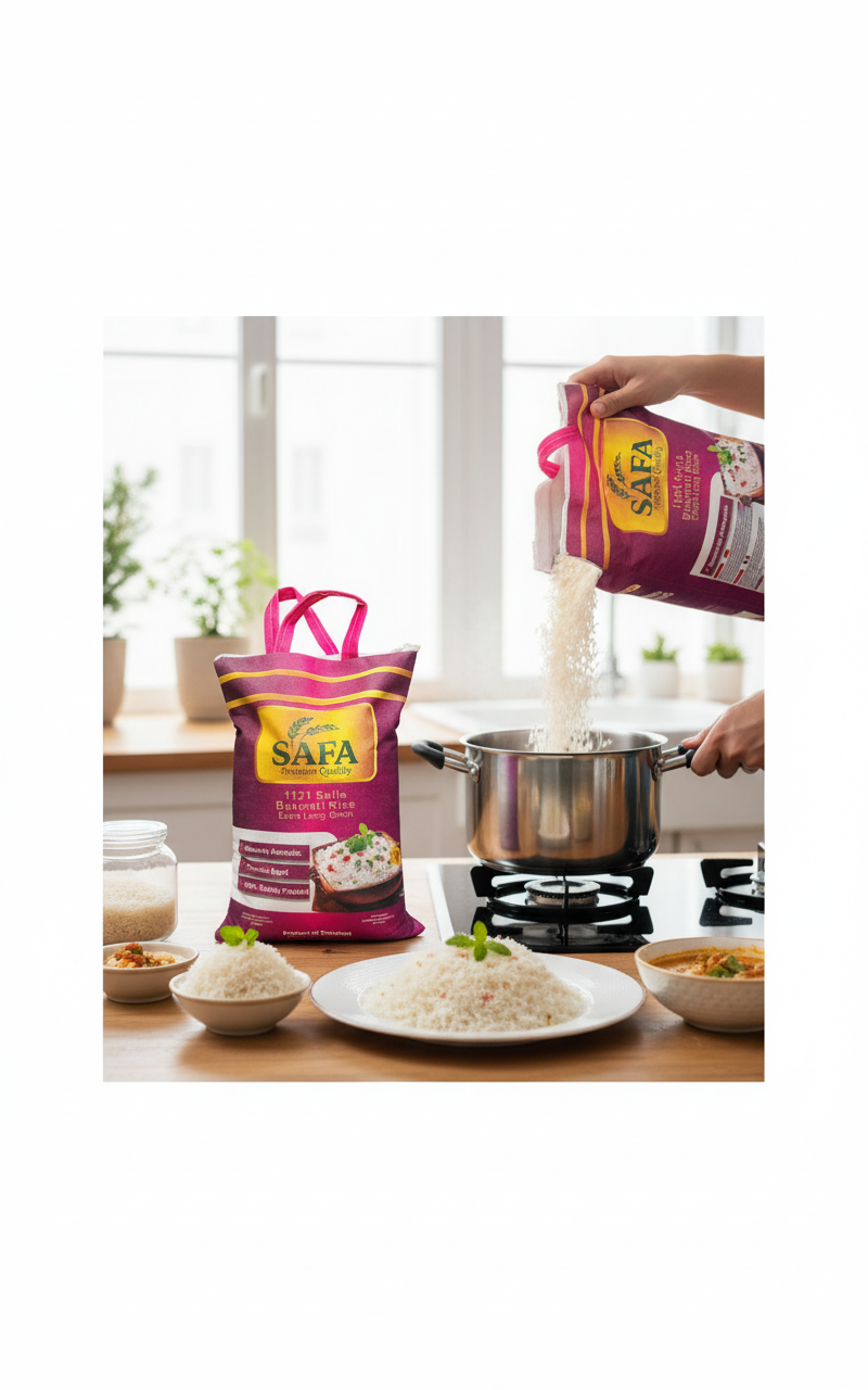 Safa Premium Quality 1121 Sella Basmati Rice – Extra Long-Grain Perfection