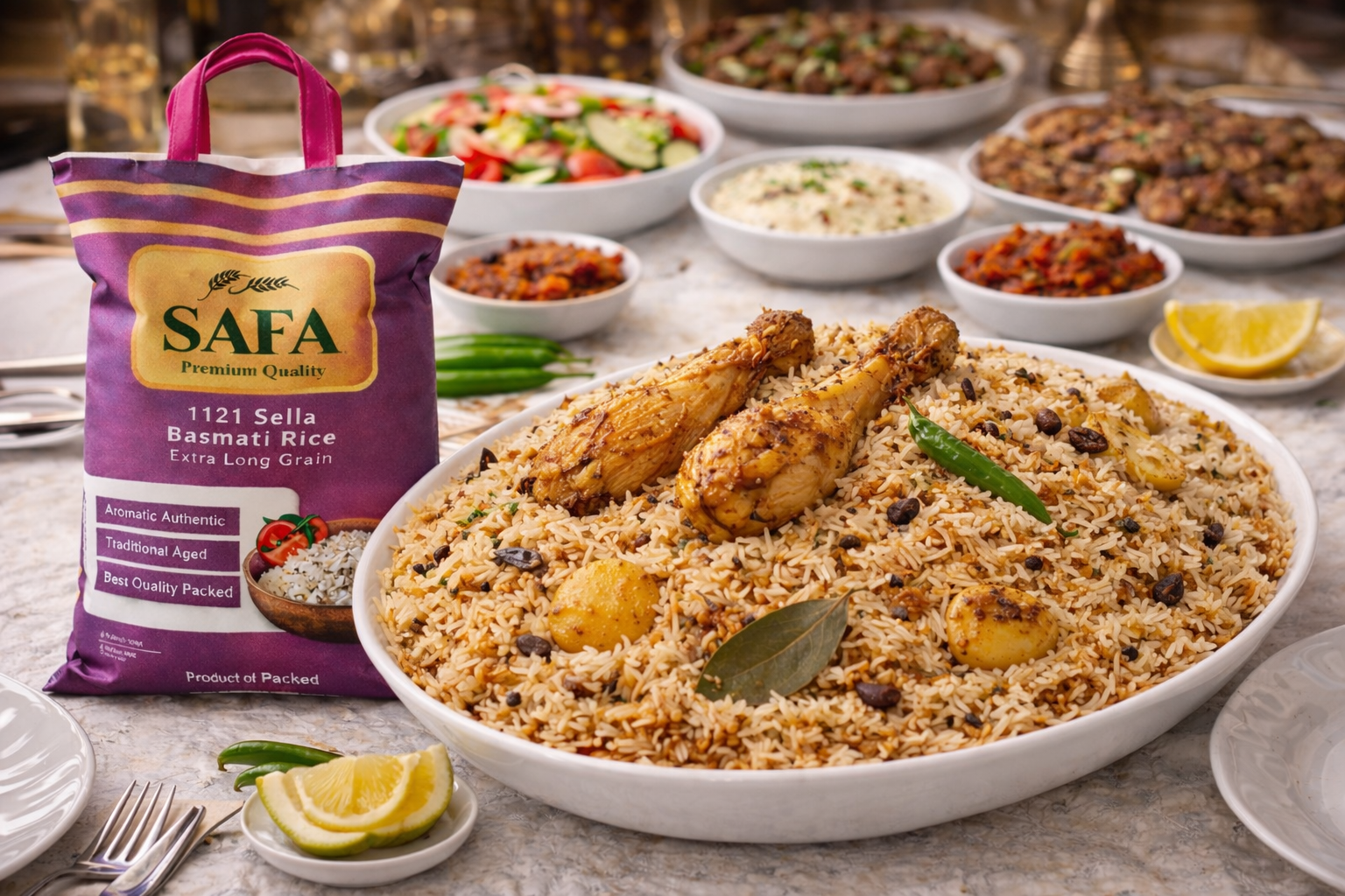 Safa Premium Sella Basmati Reis – 5 kg Starterpaket